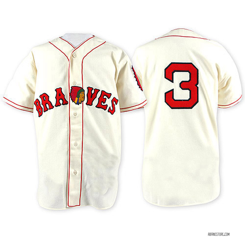 Atlanta Braves Cream Throwback Jersey