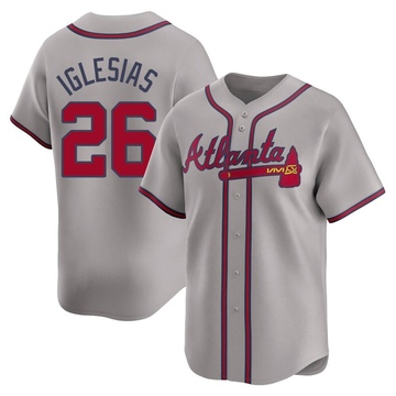 Limited Raisel Iglesias Men's Atlanta Braves Gray Away Jersey