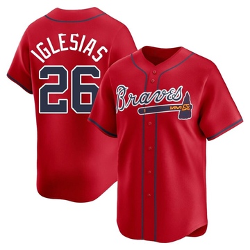Limited Raisel Iglesias Men's Atlanta Braves Red Alternate Jersey