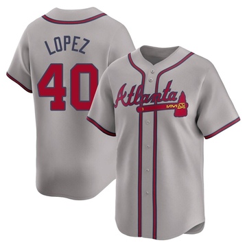 Limited Reynaldo Lopez Men's Atlanta Braves Gray Away Jersey