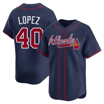 Limited Reynaldo Lopez Men's Atlanta Braves Navy Alternate Jersey