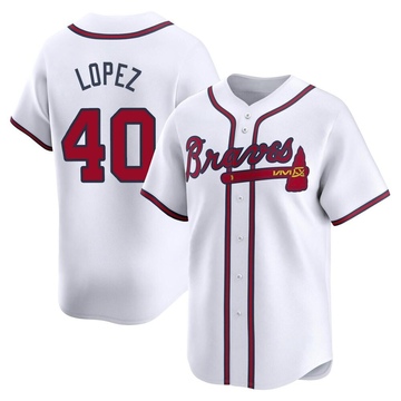 Limited Reynaldo Lopez Men's Atlanta Braves White Home Jersey