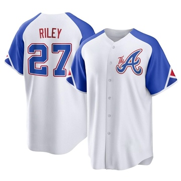 Replica Austin Riley Men's Atlanta Braves White 2023 City Connect Jersey
