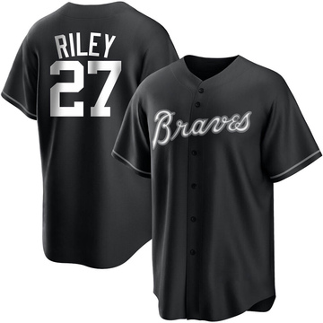 Replica Austin Riley Men's Atlanta Braves White Black/ Jersey