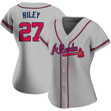 WOMENS Nike Atlanta Braves AUSTIN RILEY Sewn Baseball Jersey WHITE –