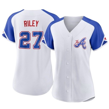 Nike / Youth Atlanta Braves Austin Riley #27 Red Replica Baseball Jersey