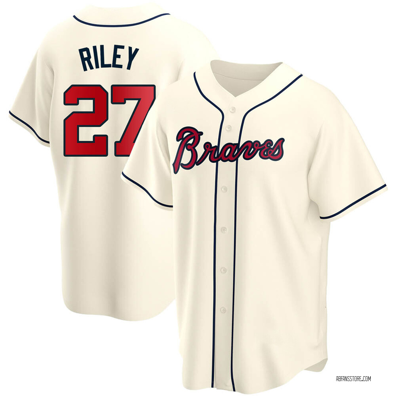 Nike / Youth Atlanta Braves Austin Riley #27 Red Replica Baseball Jersey
