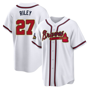 Replica Austin Riley Youth Atlanta Braves Gold White 2022 Program Jersey