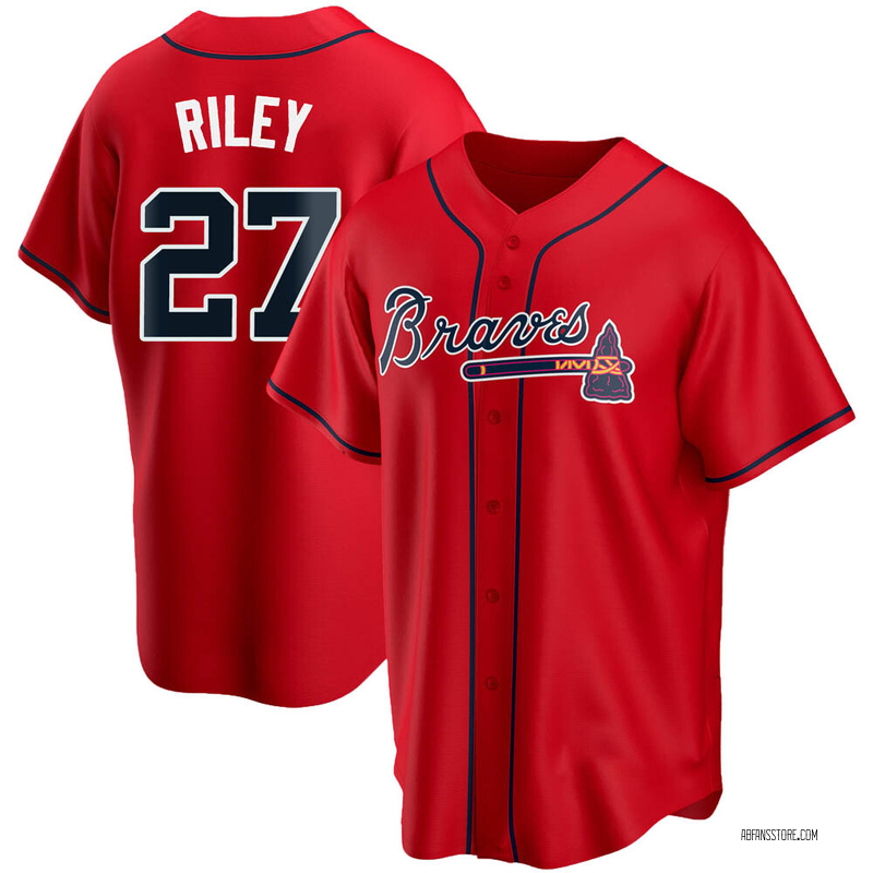 Replica Austin Riley Youth Atlanta Braves Red Alternate Jersey