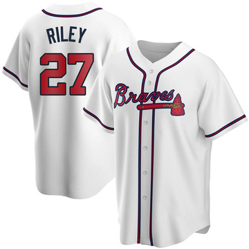 WOMENS Nike Atlanta Braves AUSTIN RILEY Sewn Baseball Jersey WHITE –