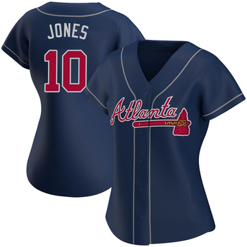 Replica Chipper Jones Women's Atlanta Braves Navy Alternate Jersey
