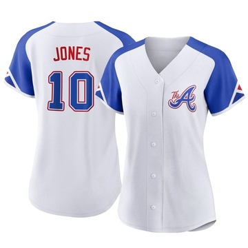 Replica Chipper Jones Women's Atlanta Braves White 2023 City Connect Jersey