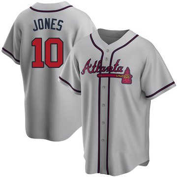 Replica Chipper Jones Youth Atlanta Braves Gray Road Jersey