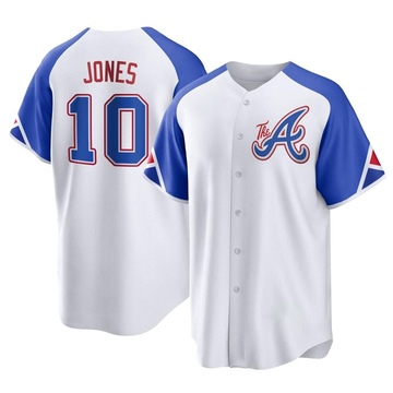 Replica Chipper Jones Youth Atlanta Braves White 2023 City Connect Jersey