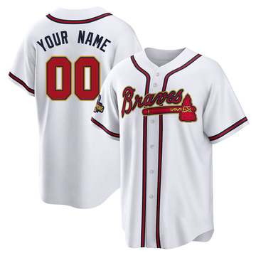 Replica Custom Youth Atlanta Braves Gold White 2022 Program Jersey