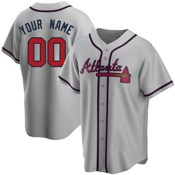 Replica Custom Youth Atlanta Braves Gray Road Jersey