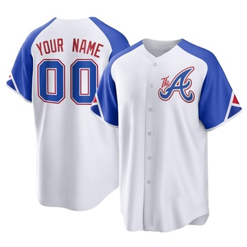 Replica Custom Youth Atlanta Braves White 2023 City Connect Jersey