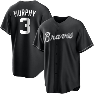 Replica Dale Murphy Men's Atlanta Braves White Black/ Jersey