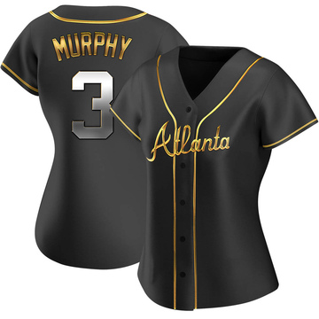 Replica Dale Murphy Women's Atlanta Braves Black Golden Alternate Jersey