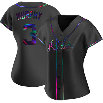 Replica Dale Murphy Women's Atlanta Braves Black Holographic Alternate Jersey