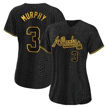 Replica Dale Murphy Women's Atlanta Braves Black Snake Skin City Jersey
