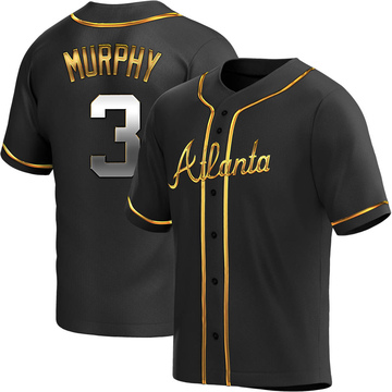 Replica Dale Murphy Youth Atlanta Braves Black Golden Alternate Jersey