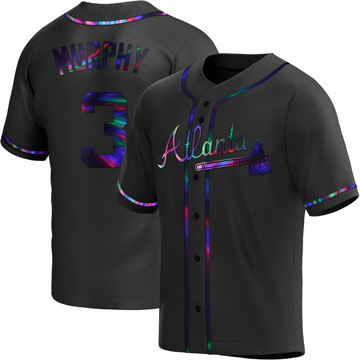 Replica Dale Murphy Youth Atlanta Braves Black Holographic Alternate Jersey