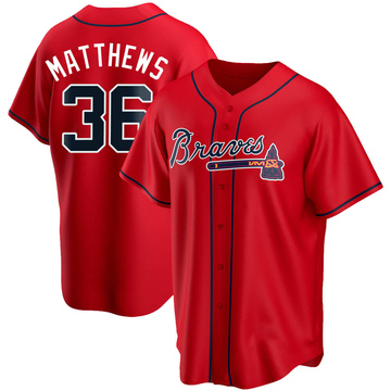 Replica Gary Matthews Men's Atlanta Braves Red Alternate Jersey