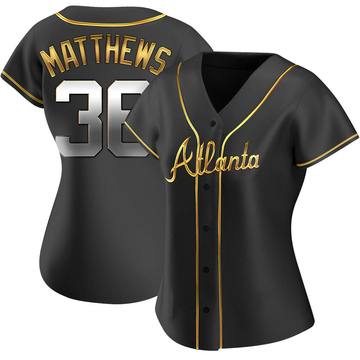 Replica Gary Matthews Women's Atlanta Braves Black Golden Alternate Jersey