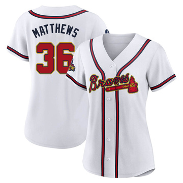 Replica Gary Matthews Women's Atlanta Braves Gold White 2022 Program Jersey