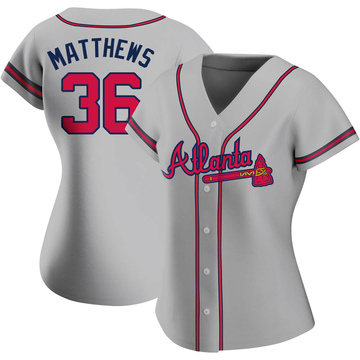 Replica Gary Matthews Women's Atlanta Braves Gray Road Jersey