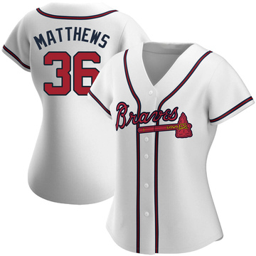 Replica Gary Matthews Women's Atlanta Braves White Home Jersey