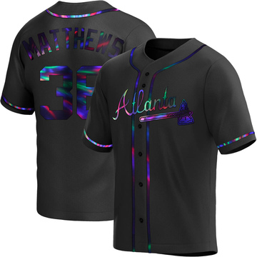 Replica Gary Matthews Youth Atlanta Braves Black Holographic Alternate Jersey