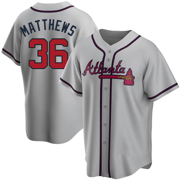 Replica Gary Matthews Youth Atlanta Braves Gray Road Jersey
