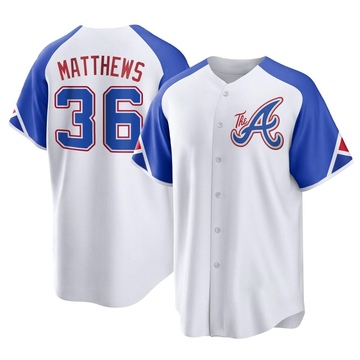 Replica Gary Matthews Youth Atlanta Braves White 2023 City Connect Jersey