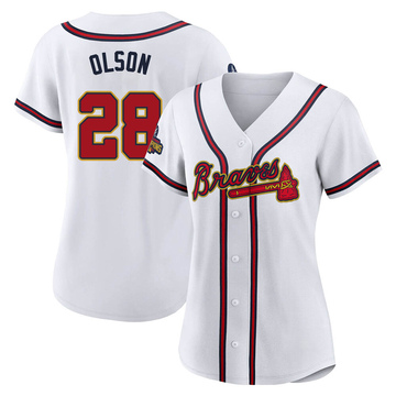 Replica Matt Olson Women's Atlanta Braves Gold White 2022 Program Jersey