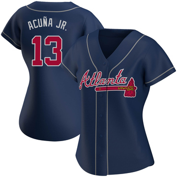 Replica Ronald Acuna Jr. Women's Atlanta Braves Navy Alternate Jersey