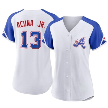 MLB Atlanta Braves (Ronald Acuña Jr.) Men's Replica Baseball Jersey.