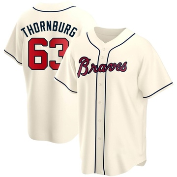 Replica Tyler Thornburg Youth Atlanta Braves Cream Alternate Jersey