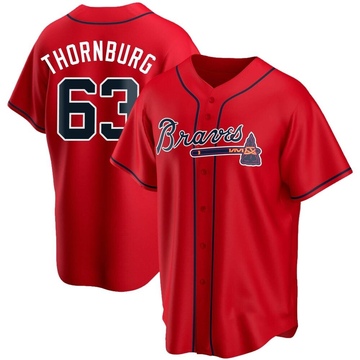Replica Tyler Thornburg Youth Atlanta Braves Red Alternate Jersey