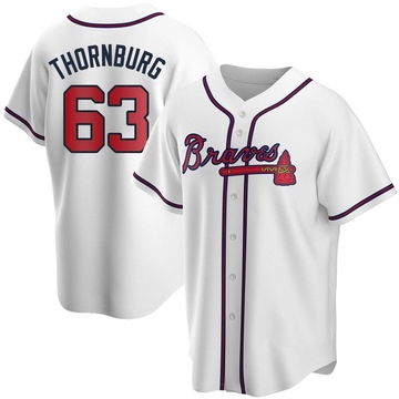 Replica Tyler Thornburg Youth Atlanta Braves White Home Jersey