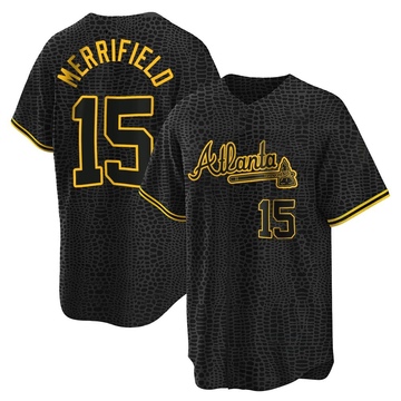 Replica Whit Merrifield Youth Atlanta Braves Black Snake Skin City Jersey