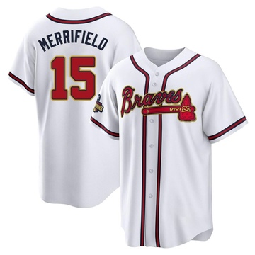 Replica Whit Merrifield Youth Atlanta Braves Gold White 2022 Program Jersey