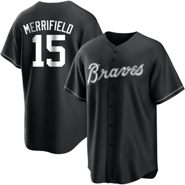 Replica Whit Merrifield Youth Atlanta Braves White Black/ Jersey
